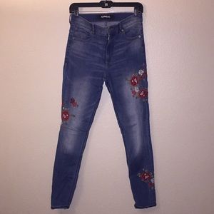 EXPRESS floral jeans
